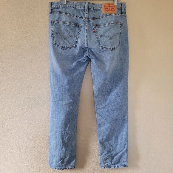Levis 511 Slim Fit Straight Leg Blue Denim Jeans Mens 34x32 Distressed Stretchy - Picture 10 of 10